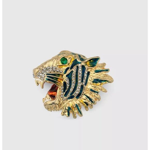 GUCCI Jewelry - Gucci Women's Bronze Rajah Tiger Head Ring with Crystals